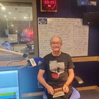Photograph of Paul Edmondson on the WLR FM studio before his interview