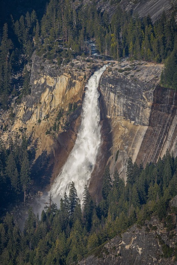 Photograph of Nevada Fall taken from Washburn Point in Yosemite